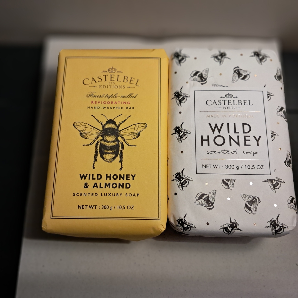 2 Castelbel Wild Honey & Almond Scented Soaps - 2 BARS SET NEW